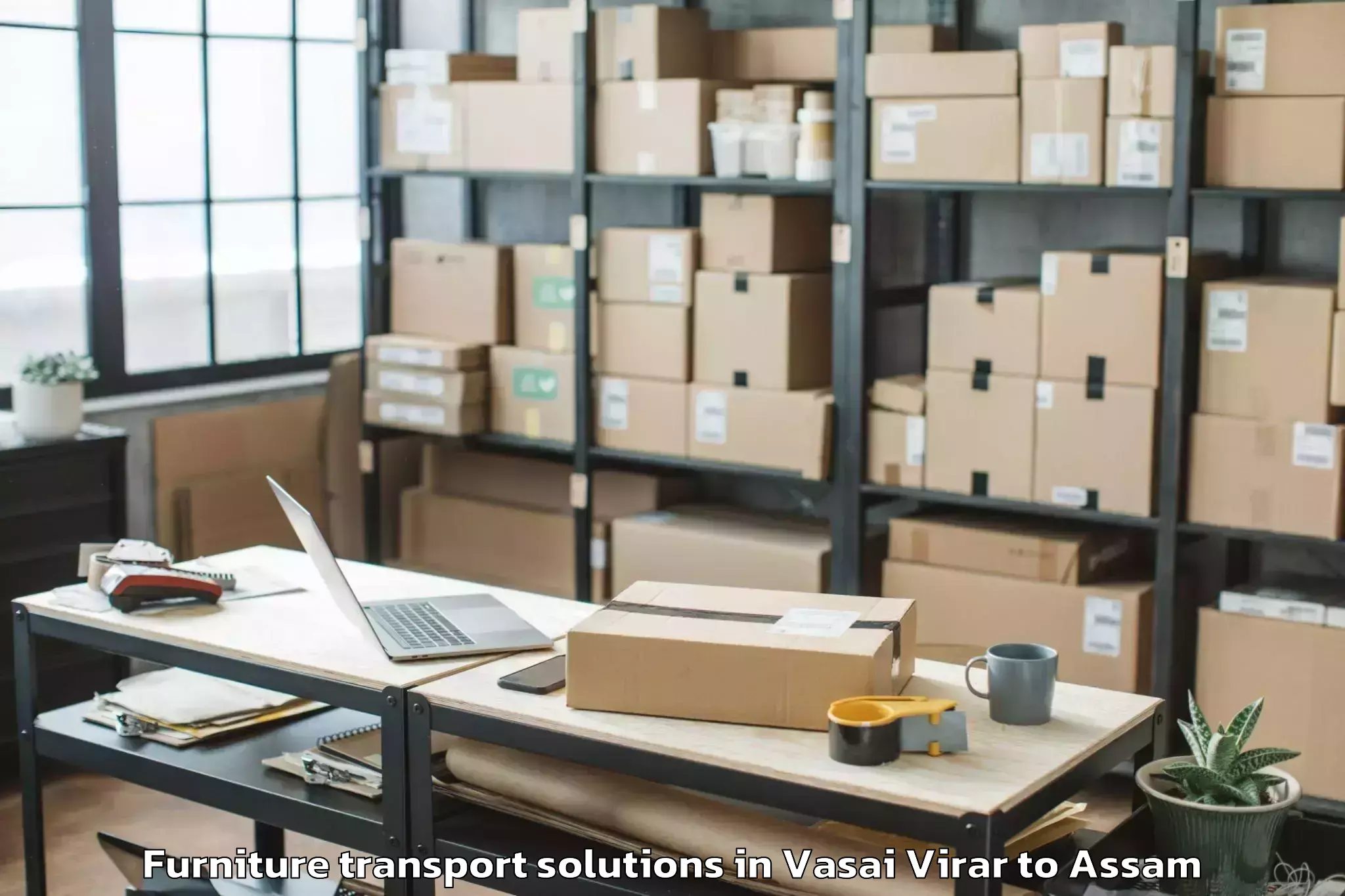 Get Vasai Virar to Assam Furniture Transport Solutions